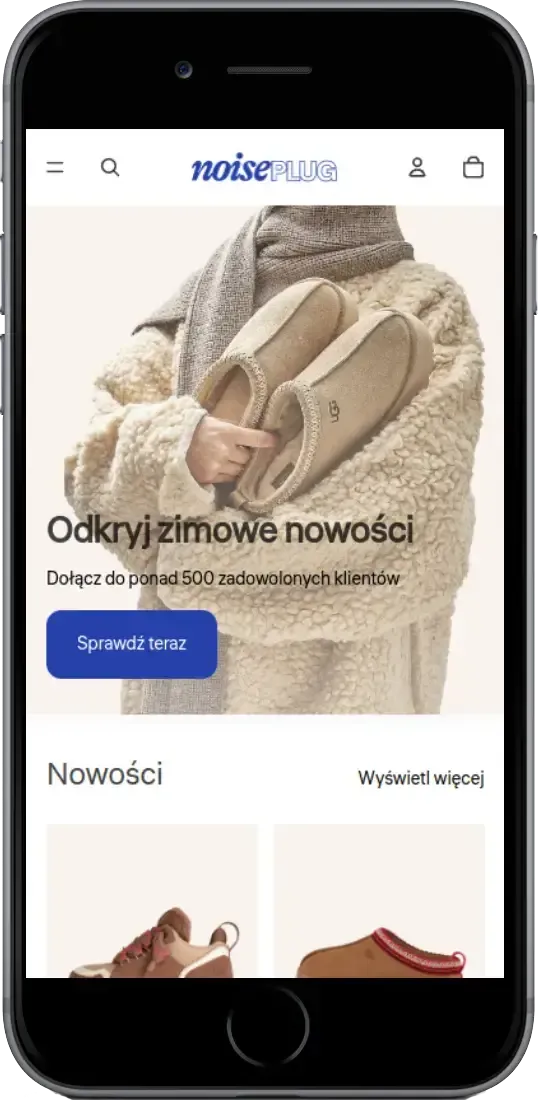 noiseplug page on mobile device